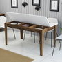 Hanah Home Milan 514 Mesa de Comedor Nogal y Blanco